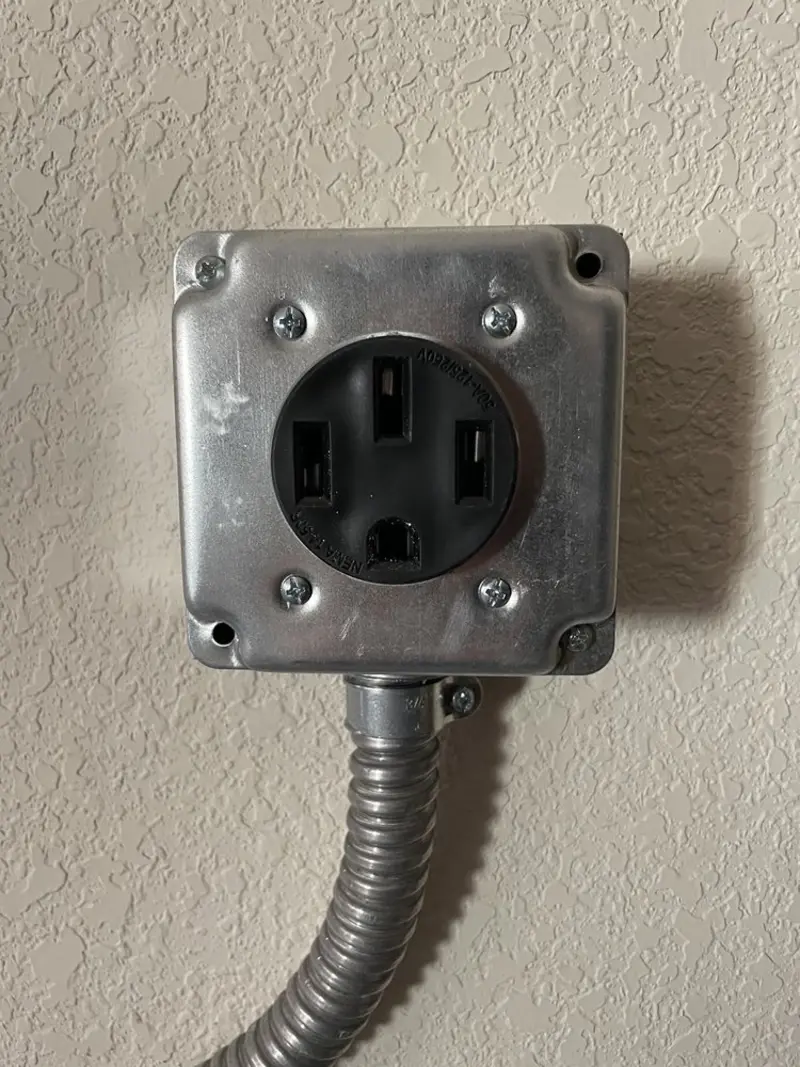 NEMA 14-50 outlet installed for Electrical Panel Upgrade in Bart